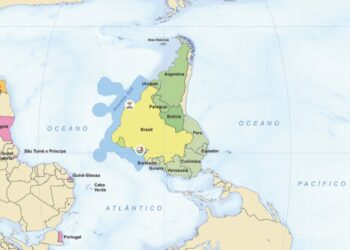 IBGE apresenta novo mapa-múndi invertido com o Brasil no centro; entenda os motivos das mudanças 9 IBGE apresenta novo mapa-múndi invertido com o Brasil no centro; entenda os motivos das mudanças